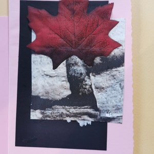 Tarjeta de felicitación collage por artista del Reino Unido diseño original hecho a mano único