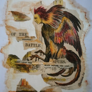 Original Collage Art auf A4 größe ungerahmt Karte UK mixed media Künstler. Einzigartige erschwingliche Kunst für Ihre Sammlung. Vintage satirische Karikatur
