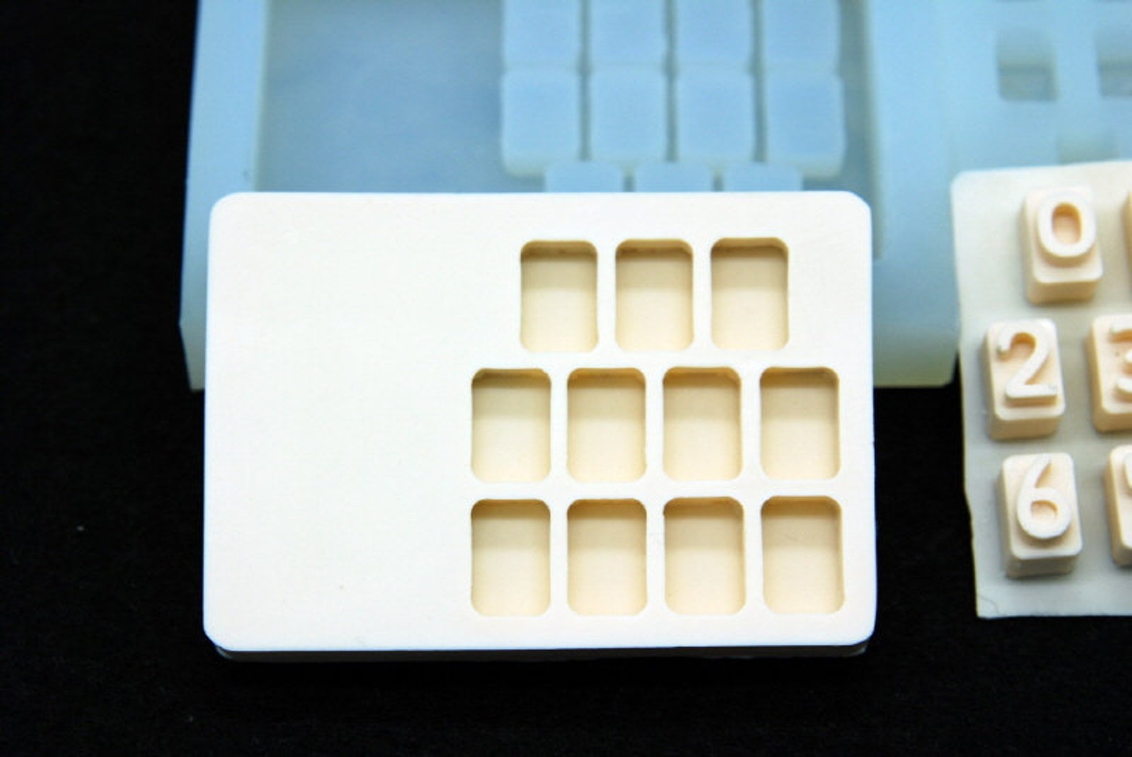 Square Number Plate Set Handmade Silicone Mold Mould for Deco Etsy