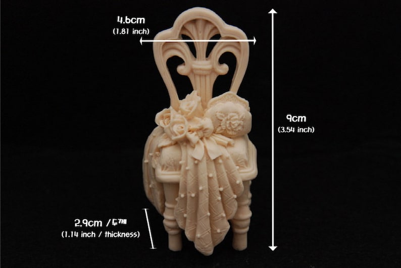 Luxury Chair Handmade Silicone Mold Mould for deco sugar chocolate dessert ice resin candle wax clay plaster diffuser soap