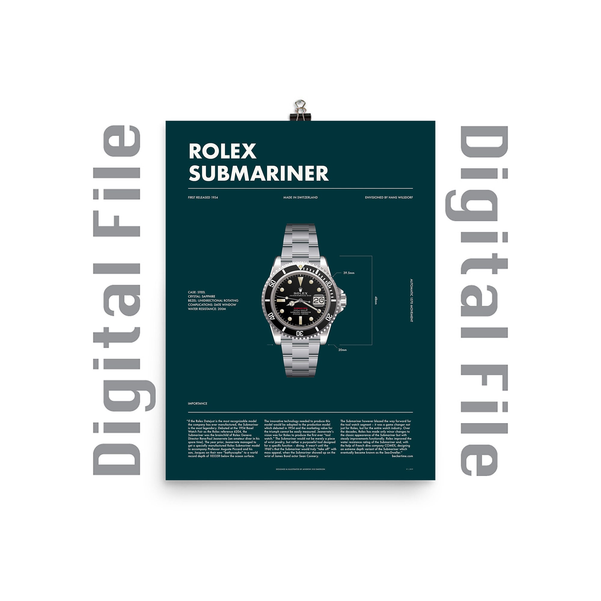 Rolex Submariner Digital Download - Etsy