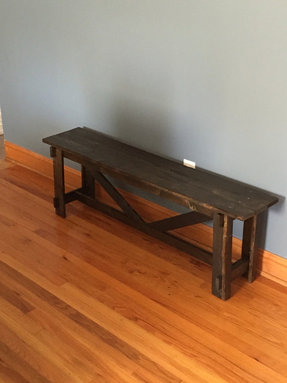 Items similar to Farmhouse Dining Bench Indoor/Outdoor on Etsy