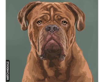 Dogue de Bordeaux, Bordeaux mastiff, Bordeauxdog dog sign, plate