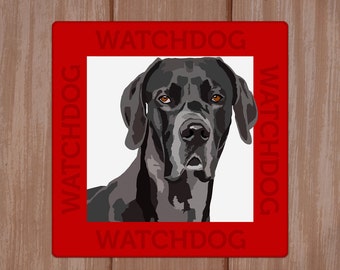 Great dane dog sign, plate