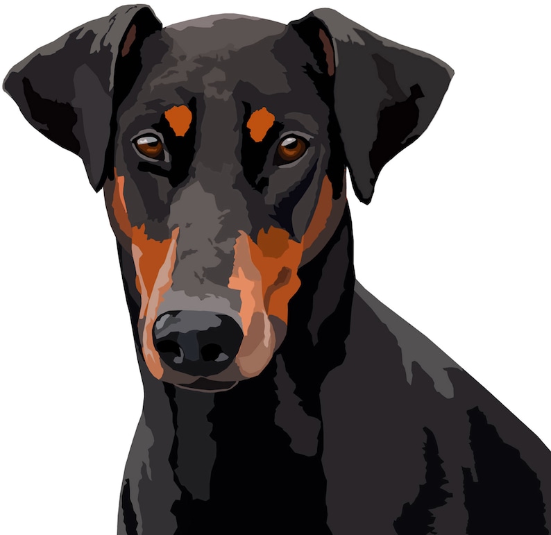 Doberman Decal, Sticker set of 2 - Etsy
