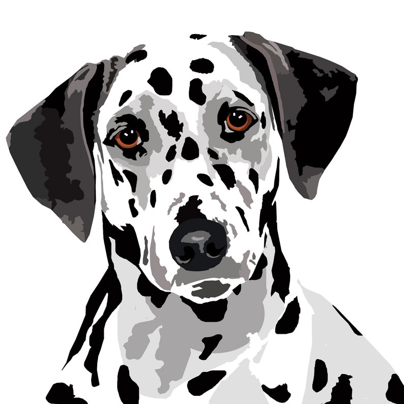 Dalmatian dog decal sticker set of 2 Etsy