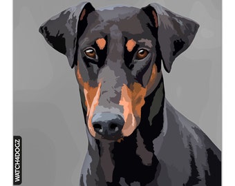 Dobermann dog sign, plate