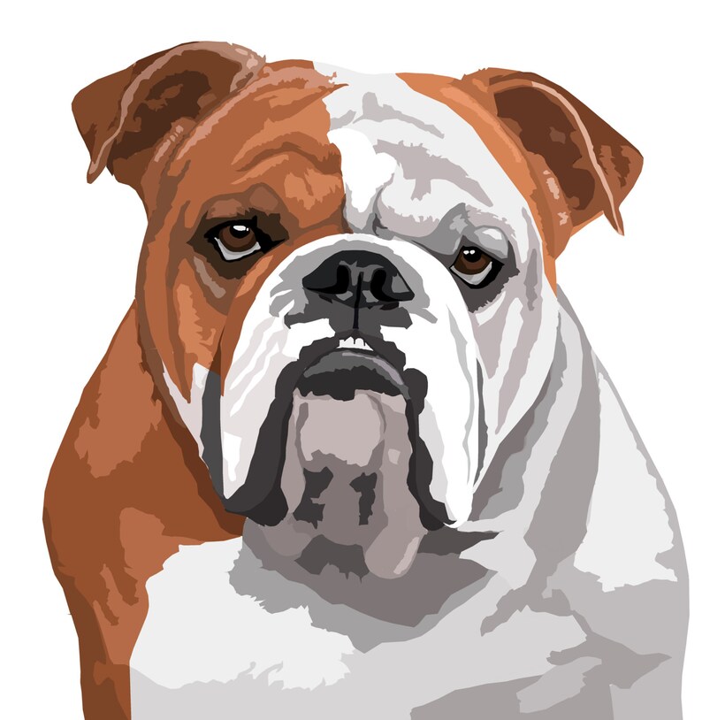 english bulldog sticker decal dog sign set of 2 etsy