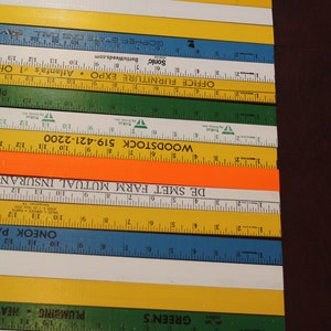 40 Yardstick Wood Wooden Ruler Lot Advertising Sign Color Art Craft ...