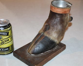 Elk Ashtray Taxidermy Foot Hoof Feet Novelty Log Cabin Decor Whitetail Mule Deer