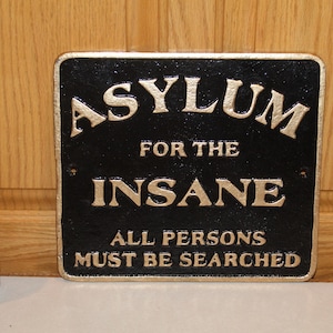 Cast Iron Embossed Sign