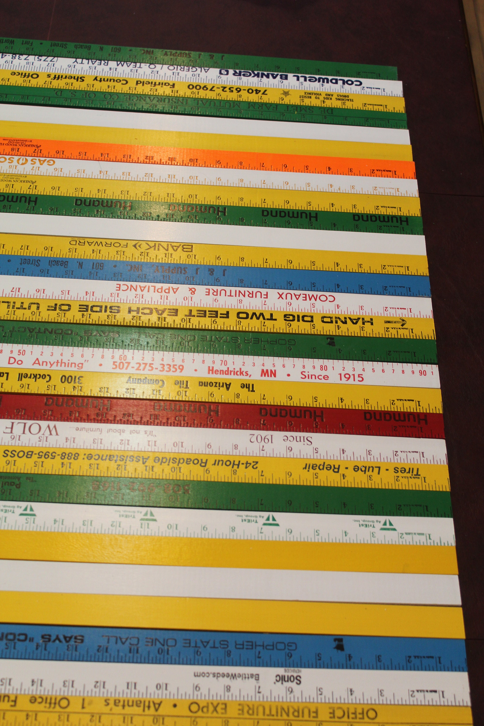 40 Yardstick Wood Wooden Ruler Lot Advertising Sign Color Art Craft ...