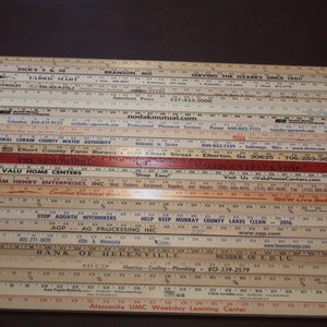 24 Yardstick Wood Wooden Ruler Lot Advertising Sign Color Art Craft Hobby