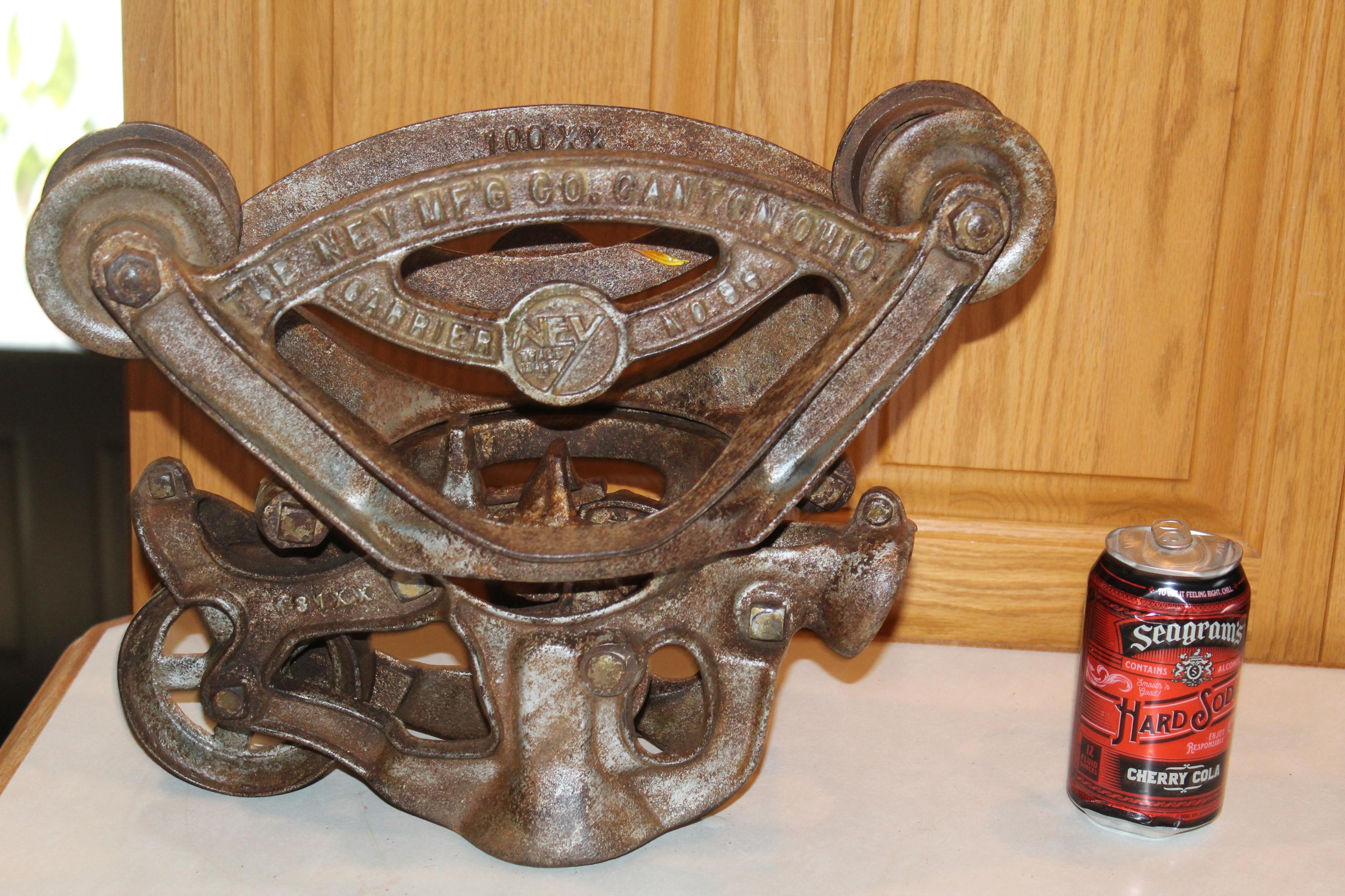 Vintage Antique Old Hay Trolley Farm Barn Repurpose Light