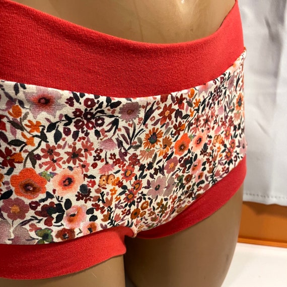 Tuck Buddies 2.0 ADULT - Transfemme / AMAB boyshort style tucking underwear. 1 pair of Tuck Buddies - fall flowers