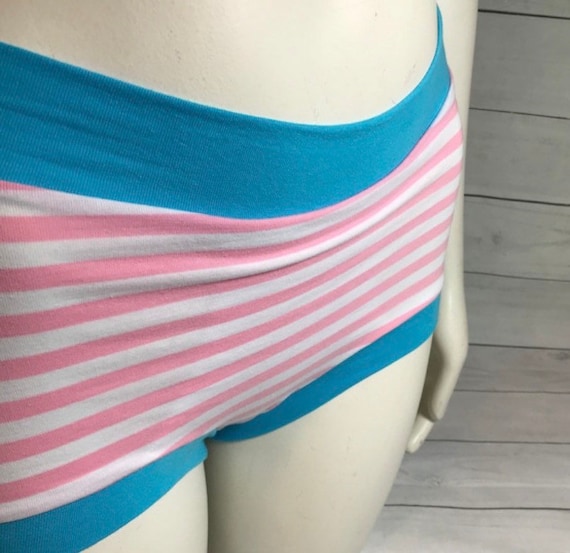 Ready to ship! Tuck Buddies 2.0 Adult - boy short style underwear made of cotton lycra with organic cotton liner - trans pride stripe
