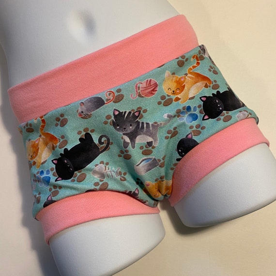 Tuck Buddies 2.0 KIDDOS - boyshort style tucking underwear for transgender kids - playful kittens