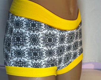 Tuck Buddies 2.0 ADULT - Trans feminine / AMAB boyshort style tucking underwear. 1 pair of Tuck Buddies - monochrome mandala