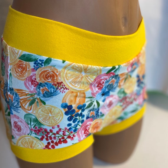Tuck Buddies 2.0 ADULT - Transfemme / AMAB boyshort style tucking underwear. 1 pair of Tuck Buddies - citrus & roses