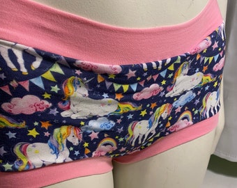 Tuck Buddies 2.0 ADULT - Trans femme / AMAB boyshort style tucking underwear. 1 pair of Tuck Buddies - unicorn party