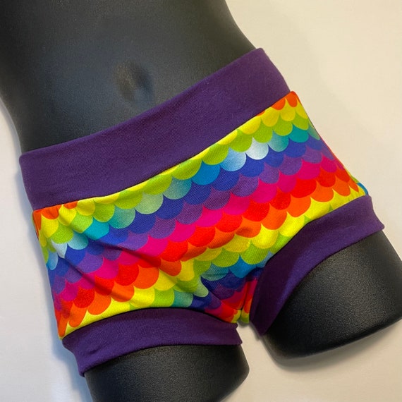 Tuck Buddies 2.0 KIDDOS - boyshort style tucking underwear for transgender kids - rainbow scales