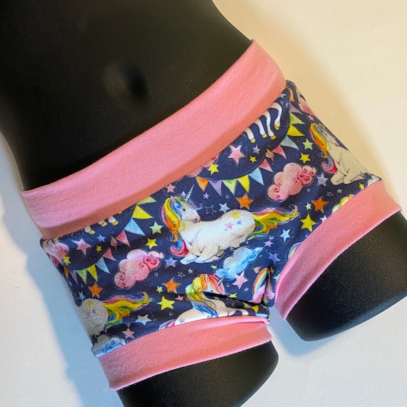 Tuck Buddies 2.0 KIDDOS - boyshort style tucking underwear for transgender kids - unicorn party