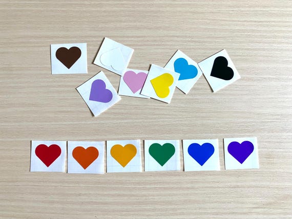 Heart Decal Stickers - Individually Cut - Pride Sets - Approximately 1”