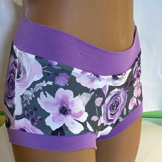 Tuck Buddies 2.0 ADULT - Transfemme / AMAB boyshort style tucking underwear. 1 pair of Tuck Buddies - Lilac roses