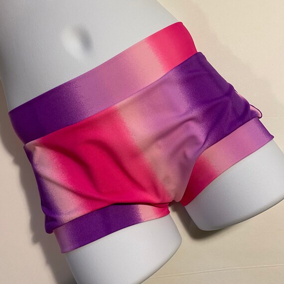 Tuck Buddies 2.0 KIDDOS - SWIM boyshort style tucking swim shorts for transgender kids - pink & purple ombré