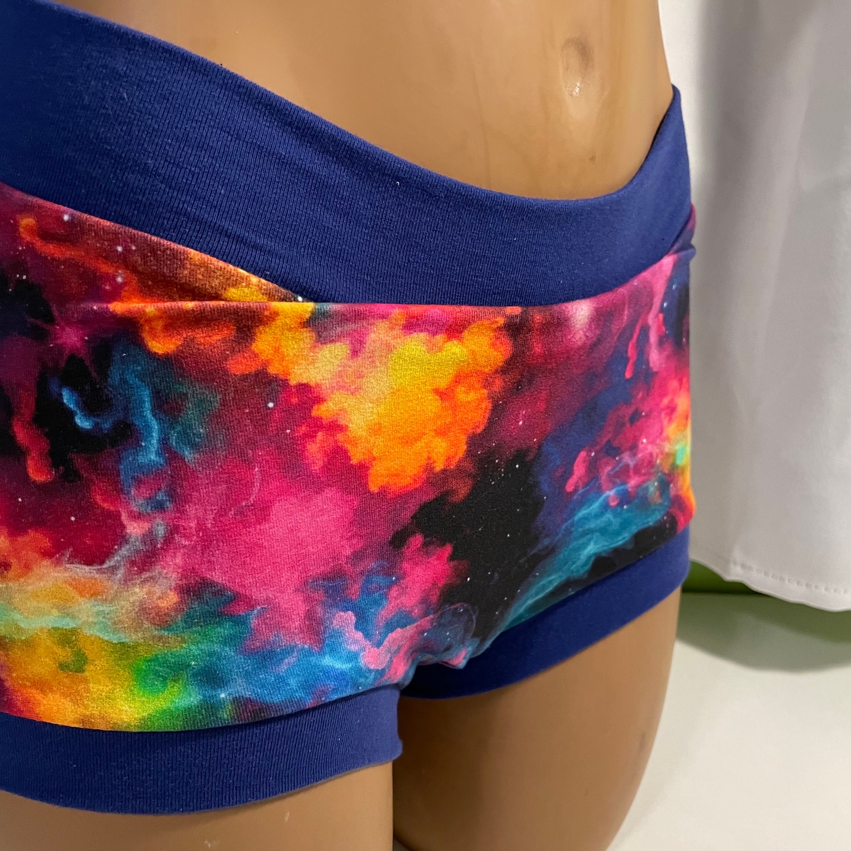 Tuck Buddies 2.0 ADULT - Transfemme / AMAB boyshort style tucking  underwear. 1 pair of Tuck Buddies - rainbow skies