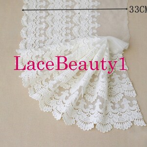 Embroidery lace trim mesh Lace Trim Vintage Lace trim floral lace trim white Lace Trim 1 yard length