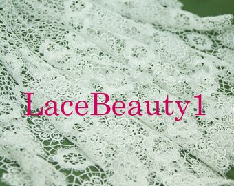 White water-soluble lace,soft Lace,embroidery Lace,flower lace fabric,wedding lace, bridal lace, apparel lace, dress lace