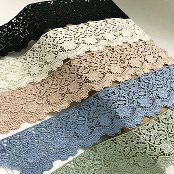 White/black/blue/green lace Trim cotton lace trim floral lace trim nice lace Trim 6cm width