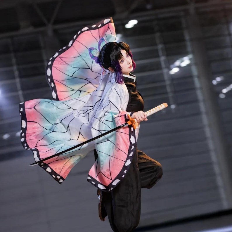 Shinobu Kocho Cosplay Costume ,insect Hashira Outfit,shinobu Haori ...