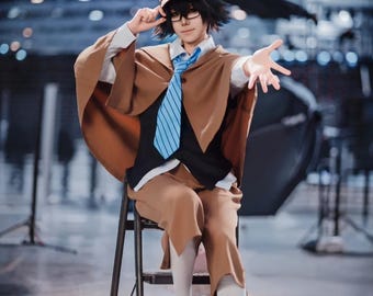 Edogawa Ranpo cosplay, Ranpo detective cosplay, cloak coat outfit, vintage style costume, anime-style cosplay, full cosplay set