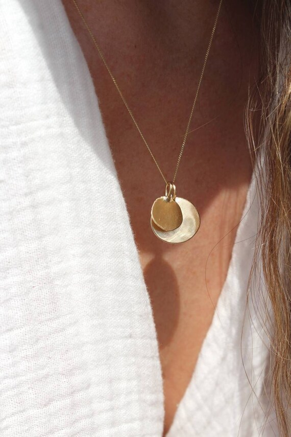 Solid Gold Coin Pendant 9ct or 14ct 