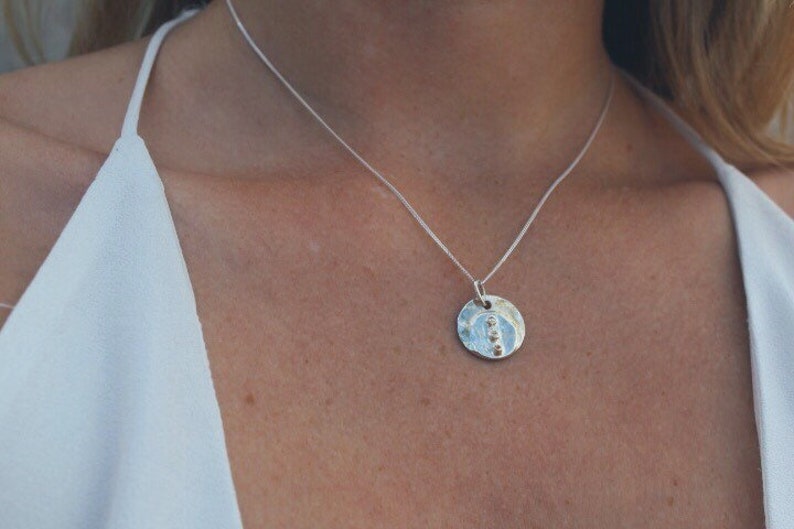 Silver gold necklace,gold dot pendant,gold pieces necklace,mixed silver and gold,Unique necklace