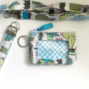 Estuche Zip ID - Llavero personalizado - Llavero - pulsera monograma - Pulsera llavero - Mini bolsa - Cactus