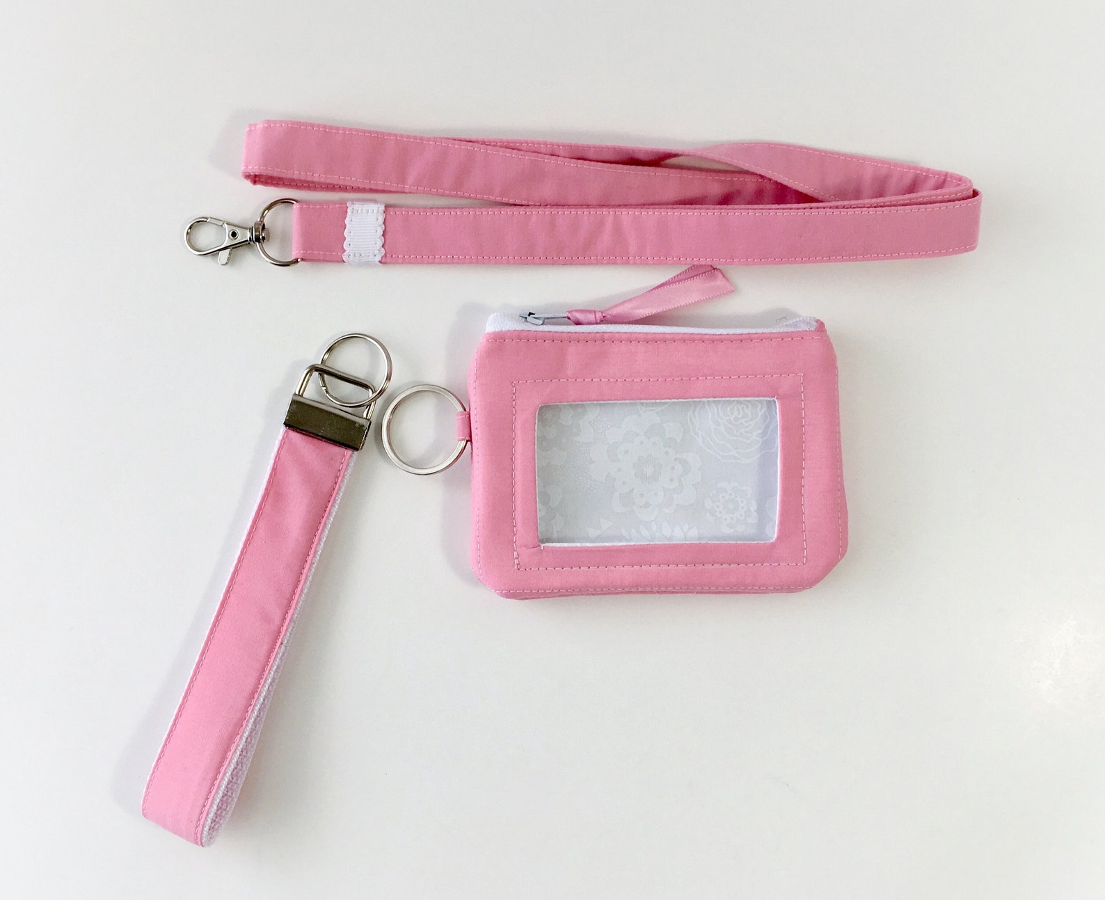 Zip ID Case Personalized Keychain Wristlet Key Fob Etsy