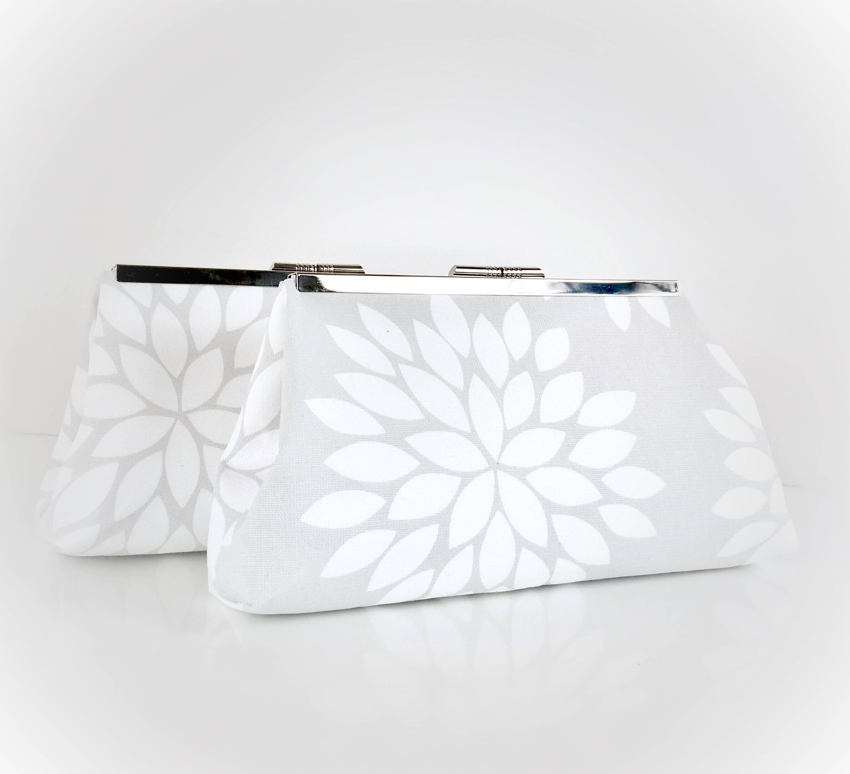 plain silver clutch bag