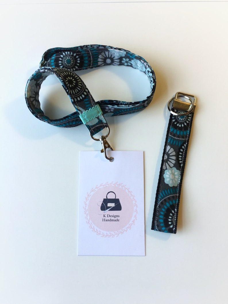 Zip Id Case and Lanyard Wristlet Keychain ID Case Etsy
