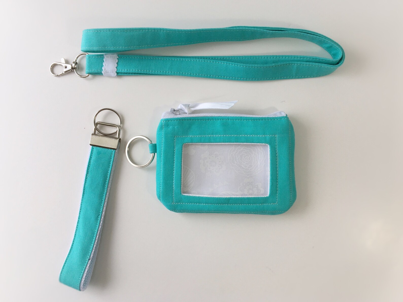 Zip ID Case Personalized Keychain Wristlet Key Fob Etsy
