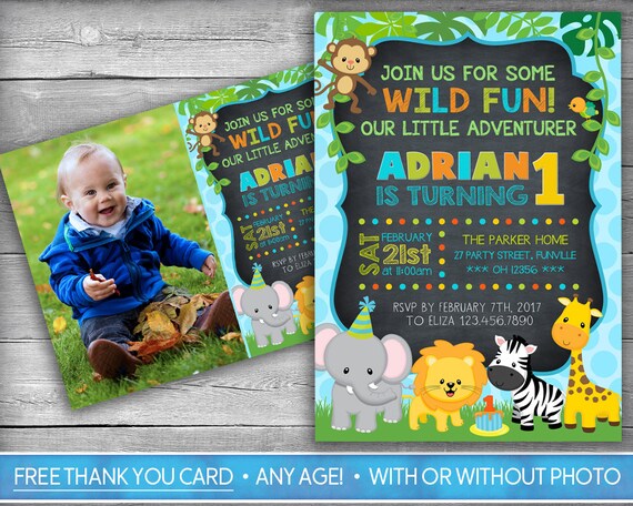 safari invitation jungle invitation zoo invitation etsy
