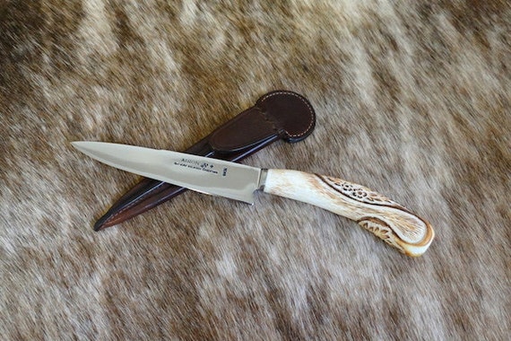 Argentinische Gaucho Messer mit Griff aus Holz geschnitzte Argentinische Gaucho STEAK KNIVES SET x 12 Edelstahlmission