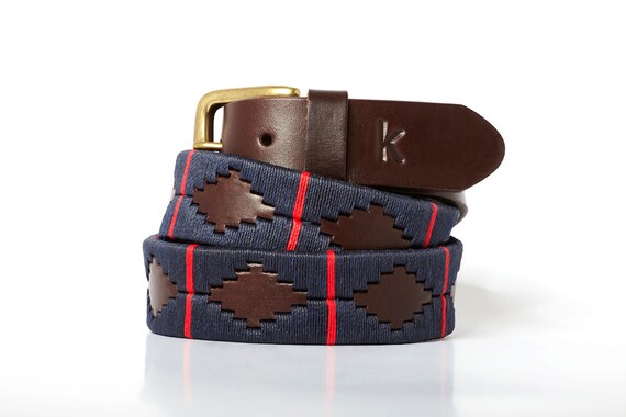 "Argentina" Polo Belt 100% Argentine Embroidered Rawhide Leather "Argentina" Polo Belt 100% Argentine Embroidered Rawhide Leather