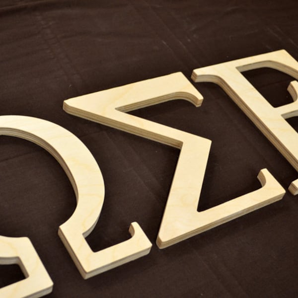 Wooden Greek Letter - Wooden Letters - Alpha Beta Gamma Sorority Letters - 1/2 Inch Thick