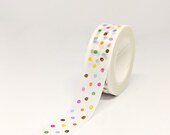 Bright Rainbow Confetti Washi Tape 10m Planner Tape, Planner Supplies, Crafting Tape, Deco Tape