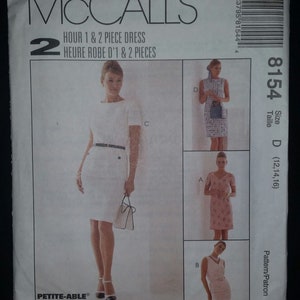 Patronen, Vintage, McCall's #8154 & Eenvoud #8504, Jurken, Compleet, ONBESNEDEN, FABRIEK GEVOUWEN