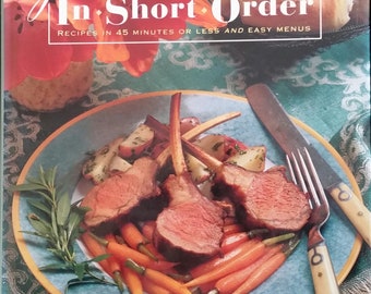 Cookbook, Gourmet's In Short Order, 1993, 1st Ed., Hardcover, Dust Jacket