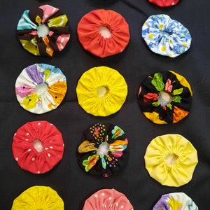 Yo-Yos, Fabric, 16 Two-Inch Multi-Color, 100% Cotton Fabric